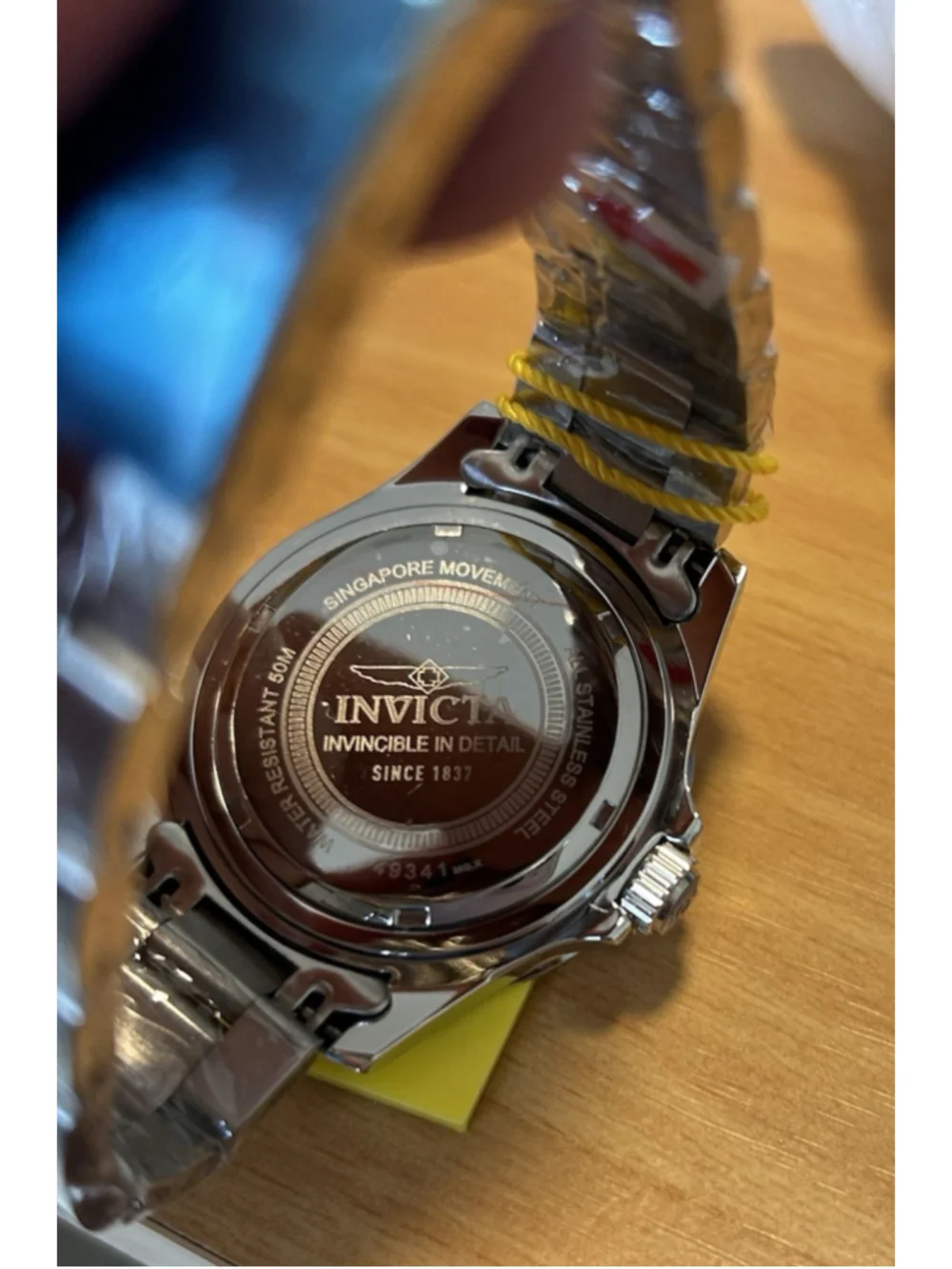 Invicta Model #49341 Men's Watch w/Silver Band and Blue Face Singapore Movement